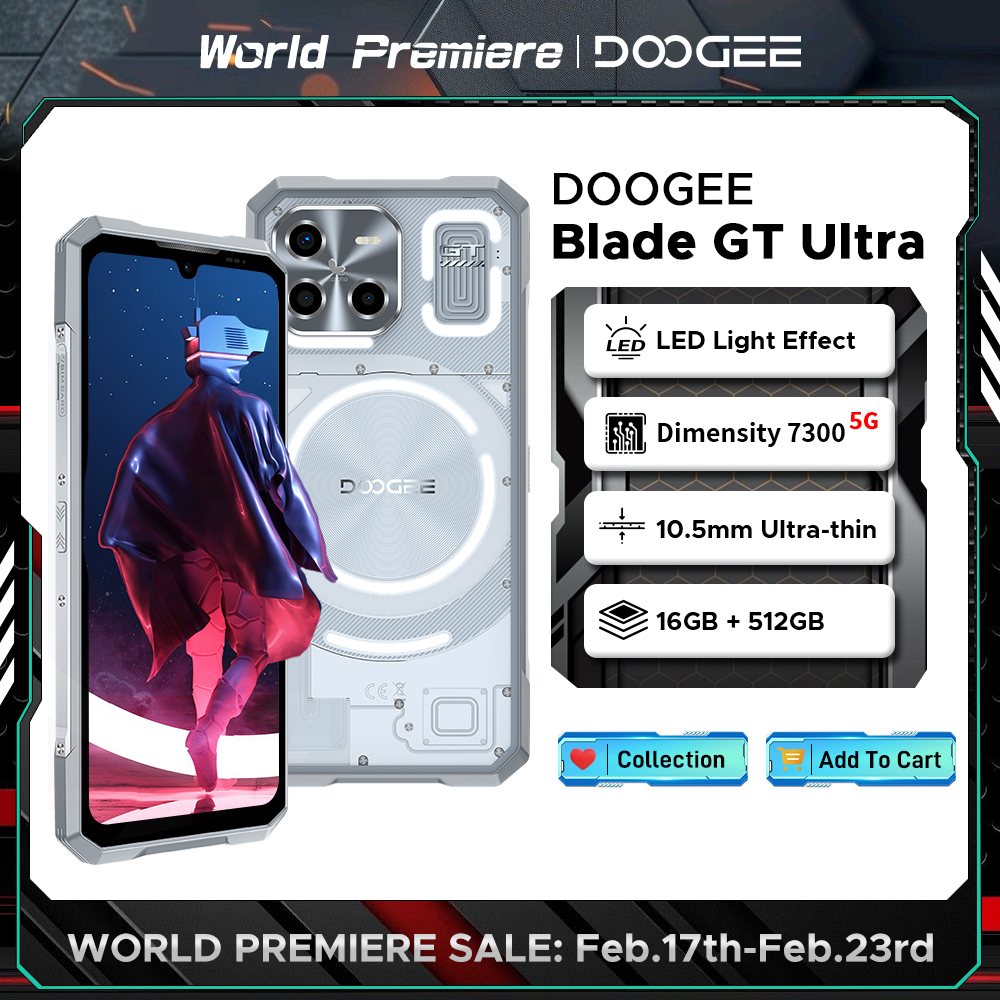 DOOGEE 블레이드 GT 울트라 5G 견고한 휴대폰 치수 7300 비교