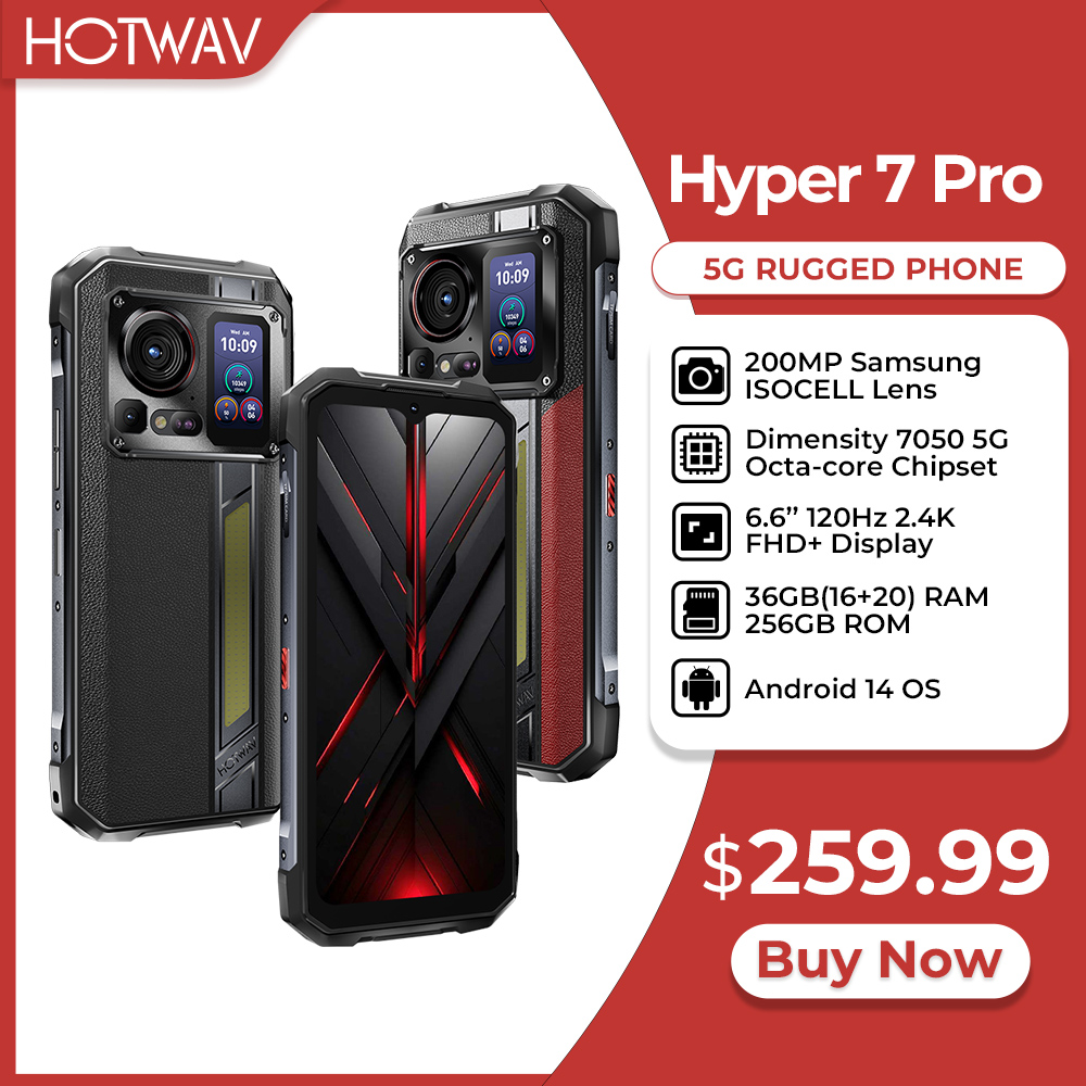 HOTWAV Hyper 7 Pro 견고한 휴대폰 디멘시티 7050 Best